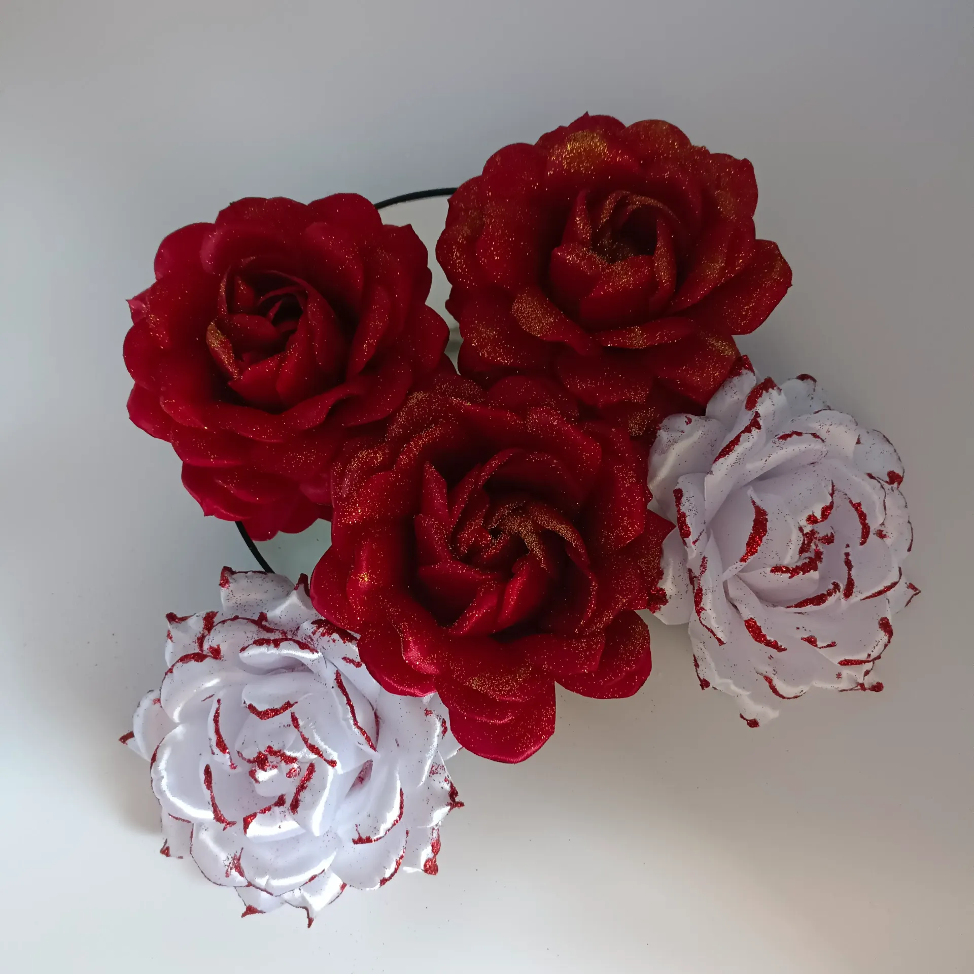 [Bouquet] Bouquet de 5 Roses Pailletées