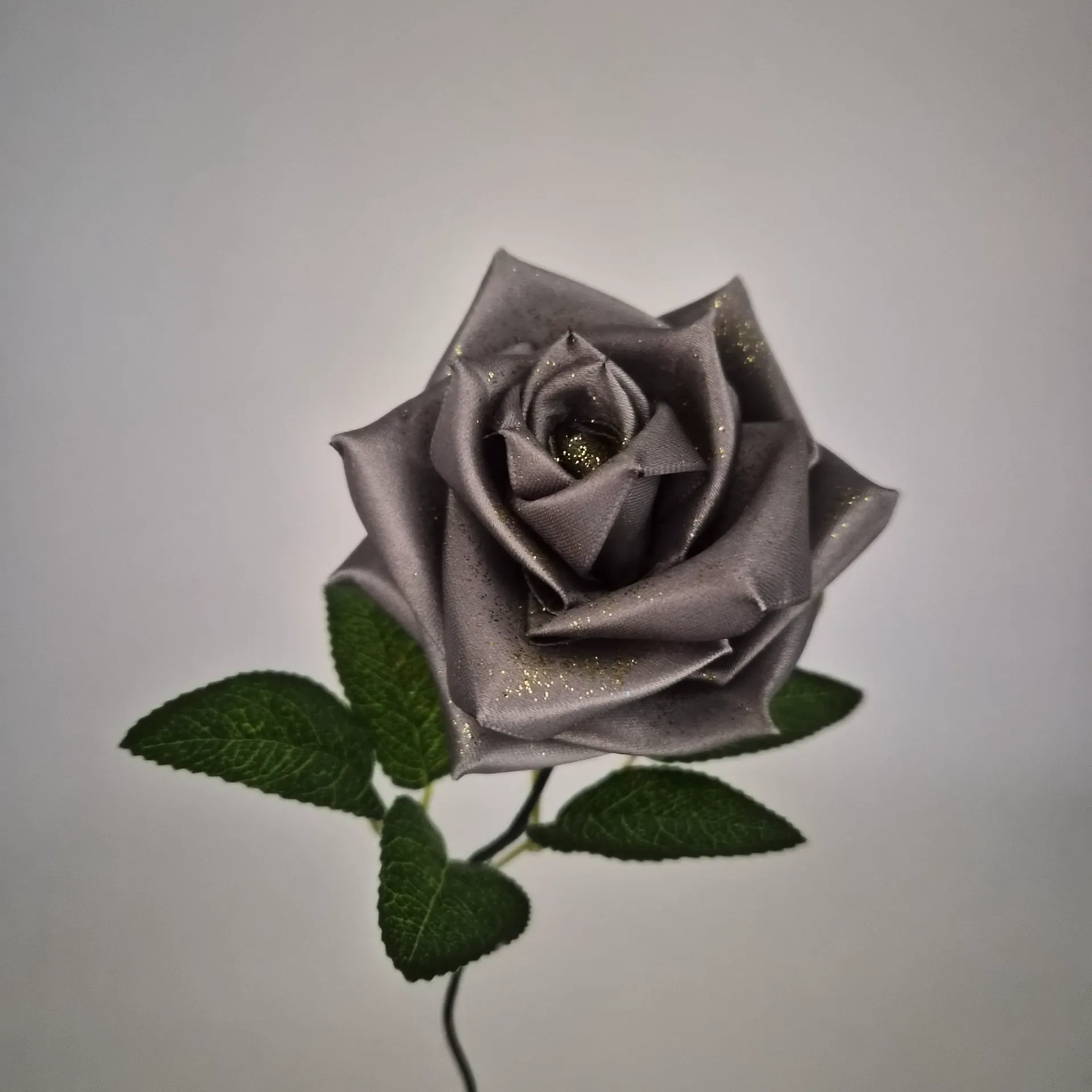 Rose Mini Grise Paillettée